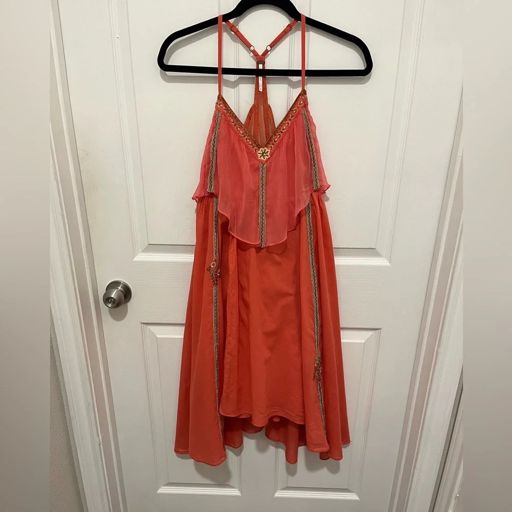 Free People One Enchanted Evening Open Back Beaded Dress S/P - Picture 2 of 13